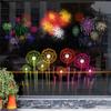 New Year Golden Festive Fireworks Glass Sticker for Windows, Perfect for Hotels and Exhibition Halls