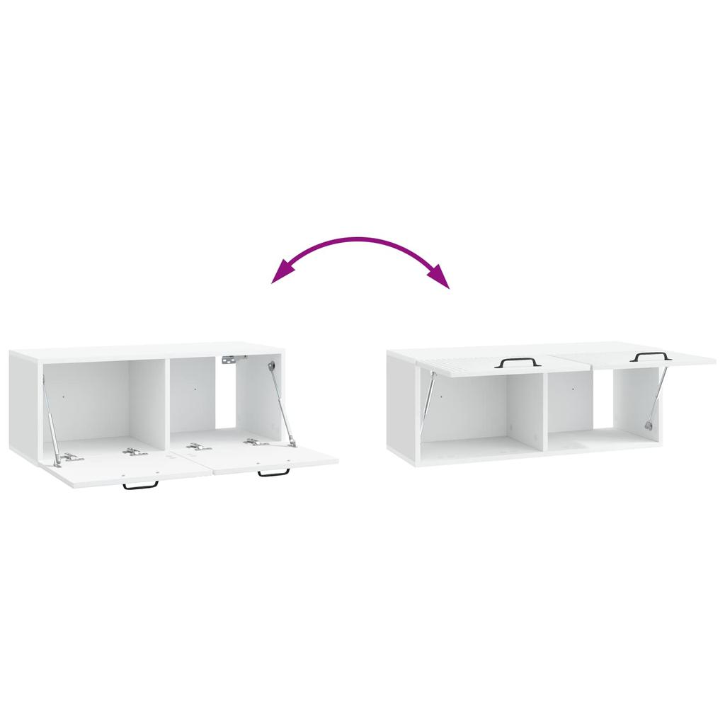 Wall Mounted TV Cabinet White 78.5 x 31 x 30 cm Particleboard