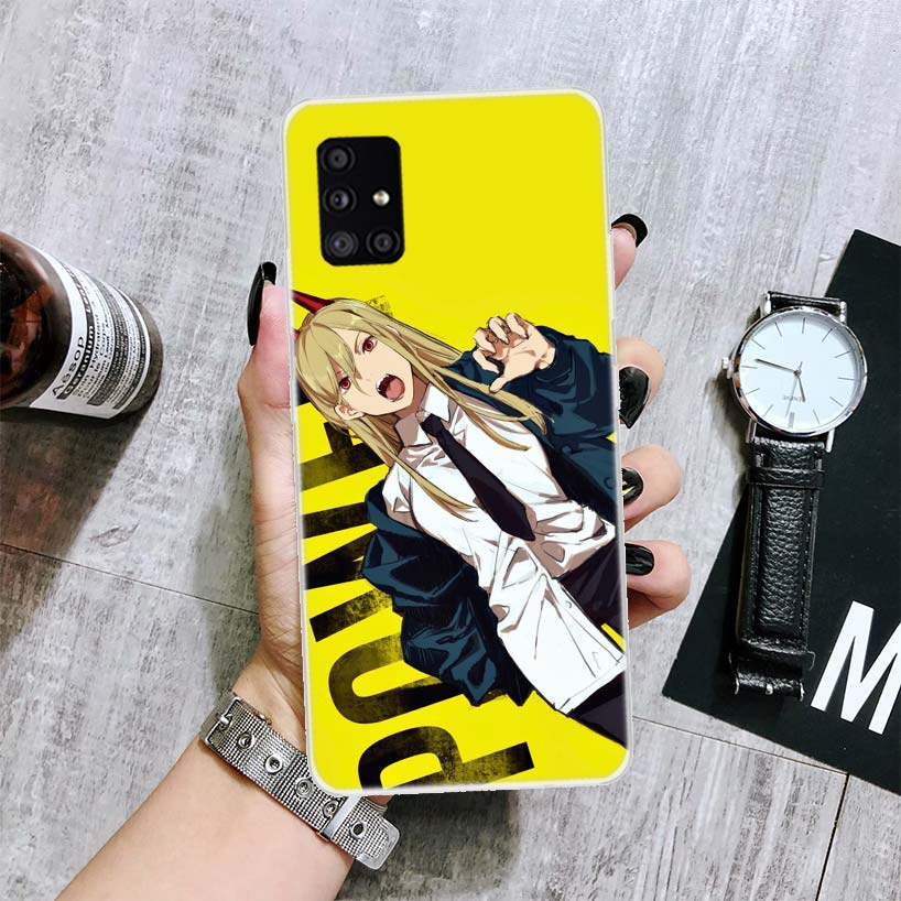 Chainsaw Man Makima Power Pouzdro na telefon Samsung Galaxy A12 A22 A32 A42 A52 A72 A51 A71 5G A41 A31 A21 A02S M12 M21 M31 M30S Fun