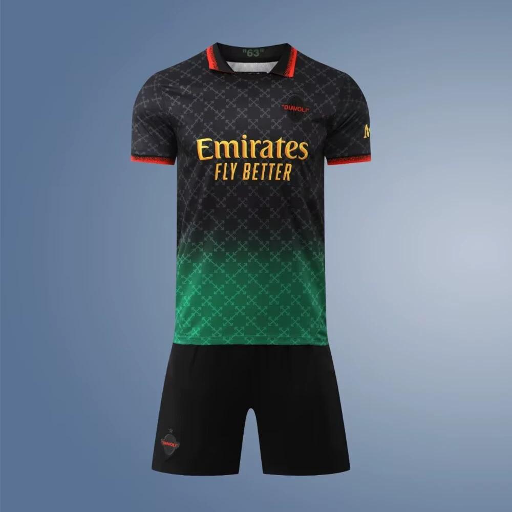 24/25 AC Milan 3rd Away Jersey Black-Green M
