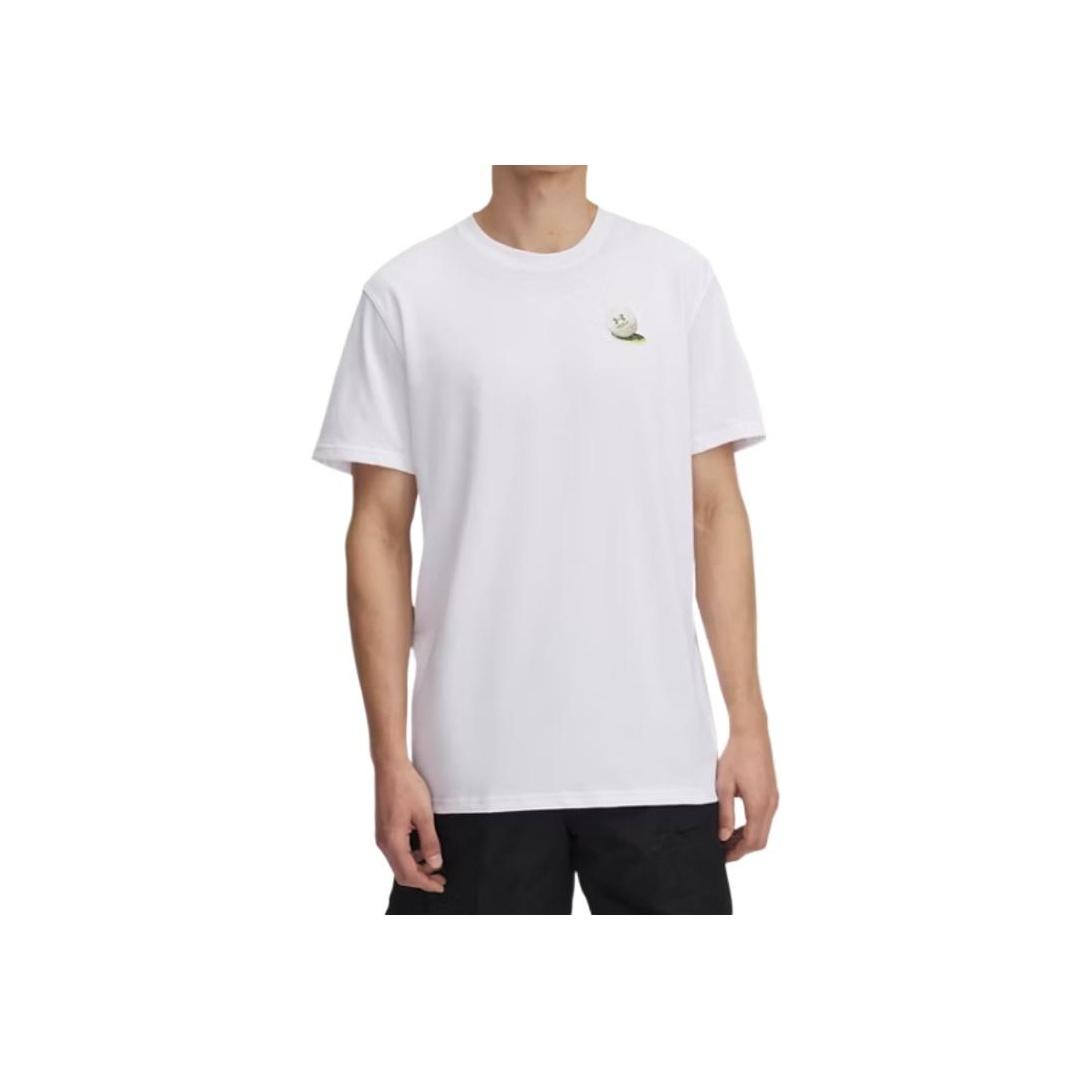 

Under Armour Тяжеловесная белка Удобная Стильная Повседневная Универсальная Футболка для гольфа с коротким рукавом Мужские топы Белый 1390185-100 XXL