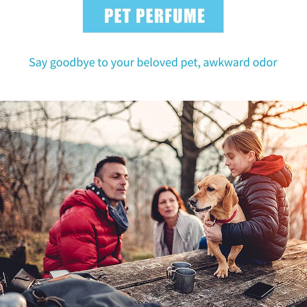 Pet Perfume 100ml: Long-lasting Deodorizing Spray for Cats & Dogs in Elegant Glass Bottle