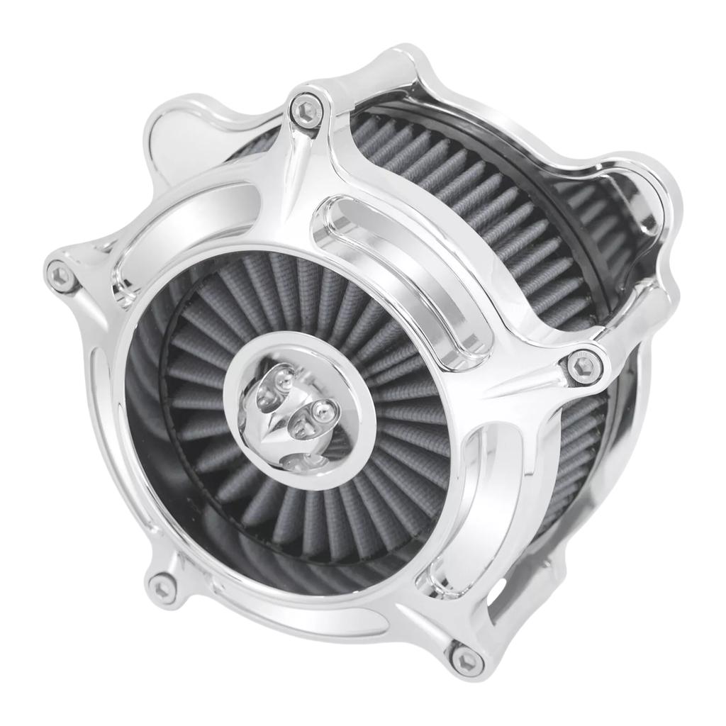 Motorräder Turbine Luftfilter Ansaugfilter Chrom Für Harley Sportster XL Touring Softail Dyna EVO & Twin Cam Fatboy FXDLS