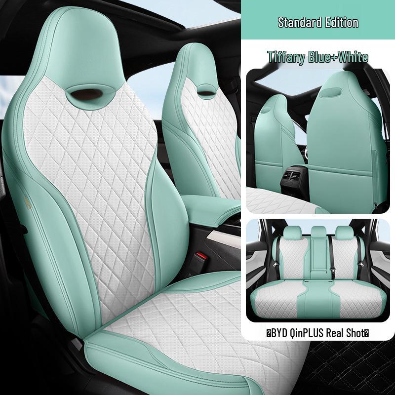 BYD Qin PLUS Sedan Leather Seat Cover: 5-Seat, All-Season, Full Coverage