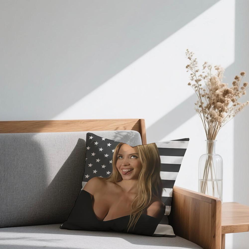Cushion S-Sweeney Cover Square Sofa Cushion S-Sydney Actor Cover Casual Skin-Friendly Comfortable Pillow Cover