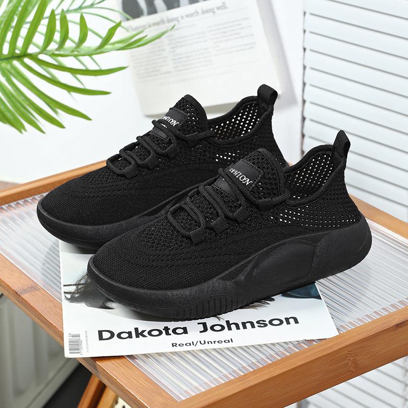 

Women s Lightweight Breathable Mesh Sneakers Slip-on Casual Walking Shoes Comfortable Fashion Sneakers 42 чорний