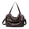 Women's Large Capacity Tote Bag | Premium Top-Grain Leather Shoulder Bag Work Commute Purse Minimalist European Style Handbag