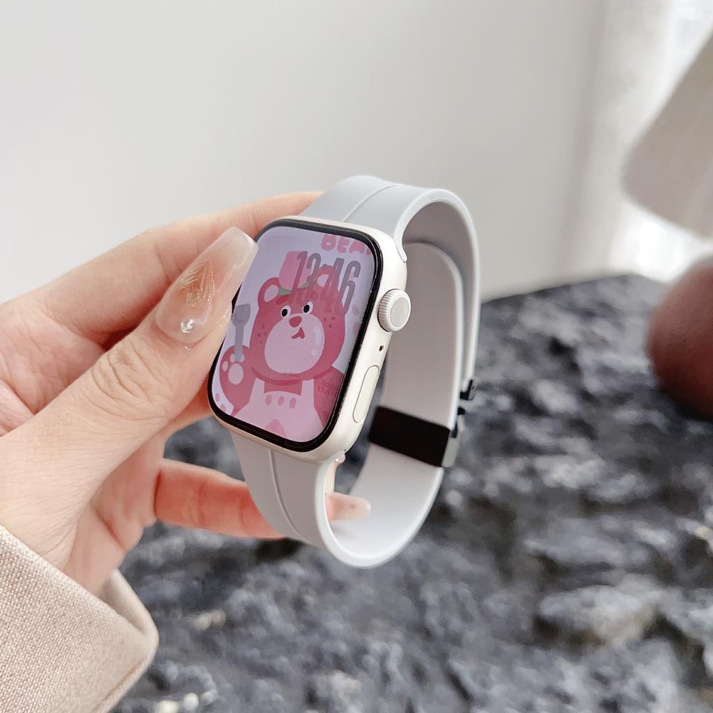 For Apple Applewatch109876 Generation Watch Parachute Buckle Silicone Strap Iwatchse New