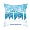 Ice and Snow Series Christmas Pillowcase, Blue Ice and Snow Ins Windblown Hair Pillowcase, American Cushion