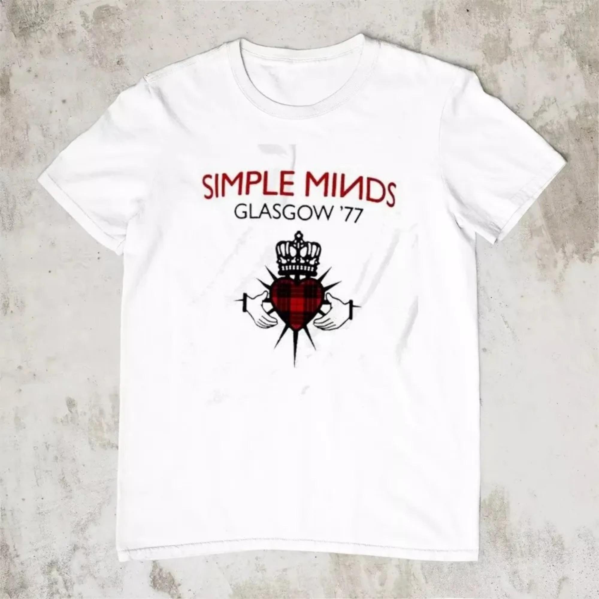 Simple Minds Glasgow 77 Scottish rock band T-shirt L
