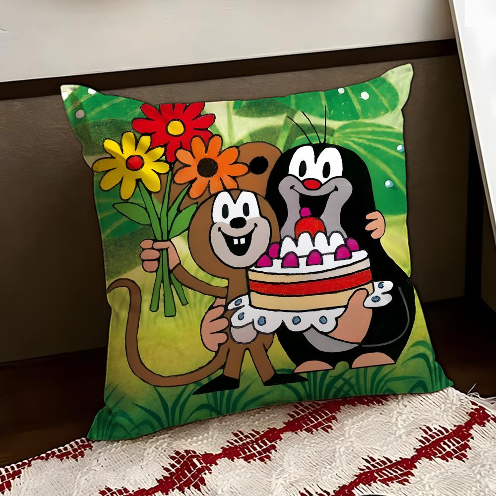 TThe Little MoleS Cushion Cover Reversible Soft Durable Pillow Cover Home  Car MultiScene Use for Daily Comfort