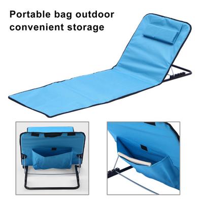 Zusammenklappbare Strandmatte, Liegestuhl, verstellbar, leicht, wasserdicht, sanddicht, tragbar, für Reisen, Outdoor-Camping, Picknickdecke mit Rückenstütze