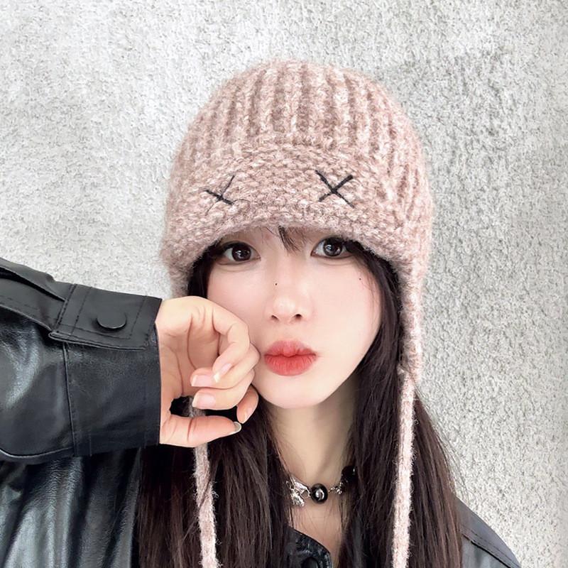 

Модная вязаная шапка для женщин Осень Зима Дышащая Ветрозащитная и Теплая Mocha