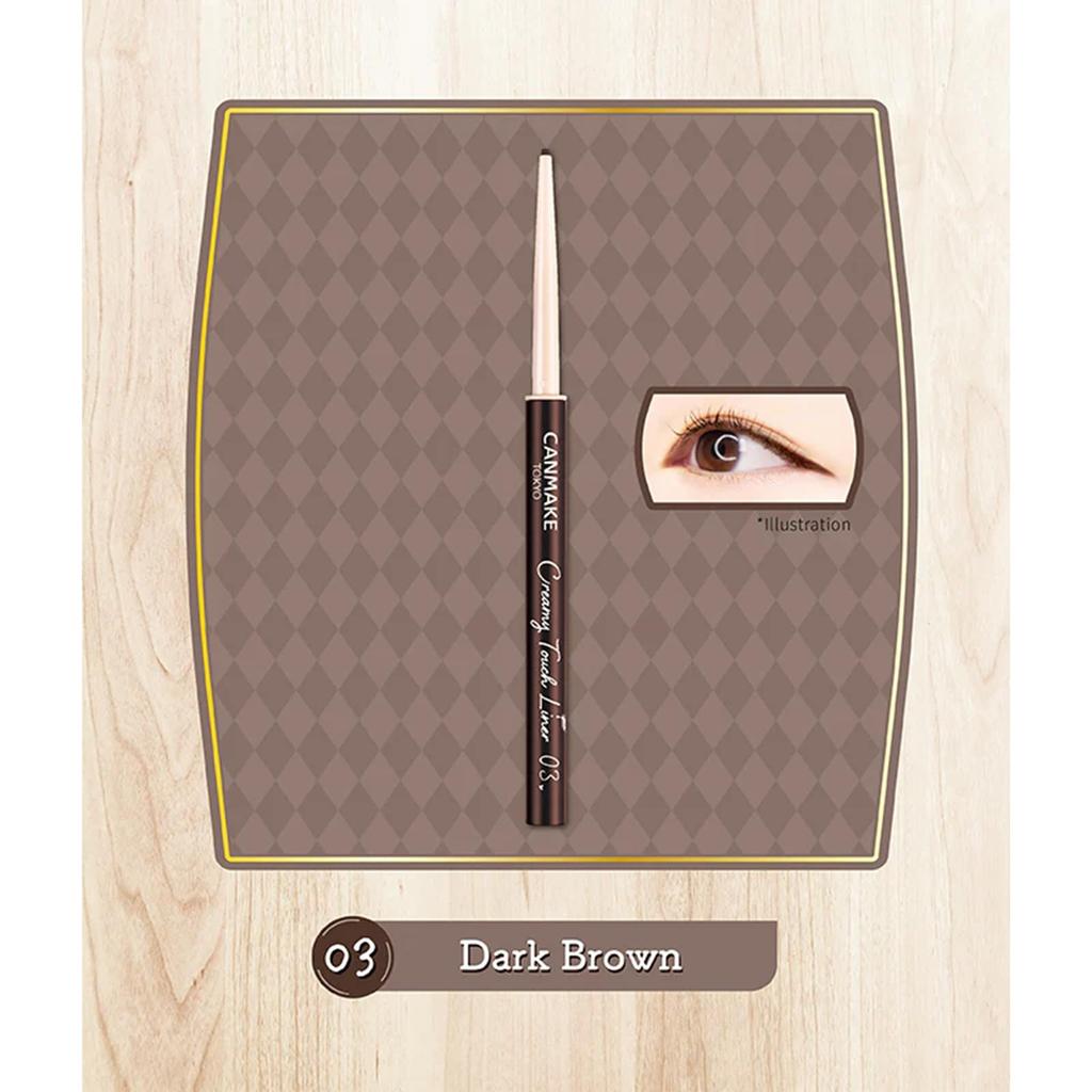 Canmake Creamy Touch Liner Gel 03 Dark Brown 0.10g