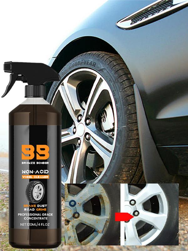 All-purpose Car Wash Wheel Cleaning Spray 120ml Wheel Cleaner Tire Rim Cleaner No Scrub Cleaner Spray Auto Accessories