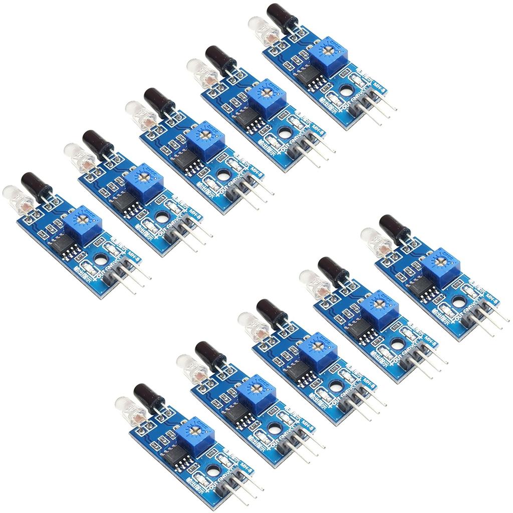 Infrared Obstacle Avoidance Sensor for Arduino, ESP32, ESP8266, Raspberry Pi, 10 Pieces