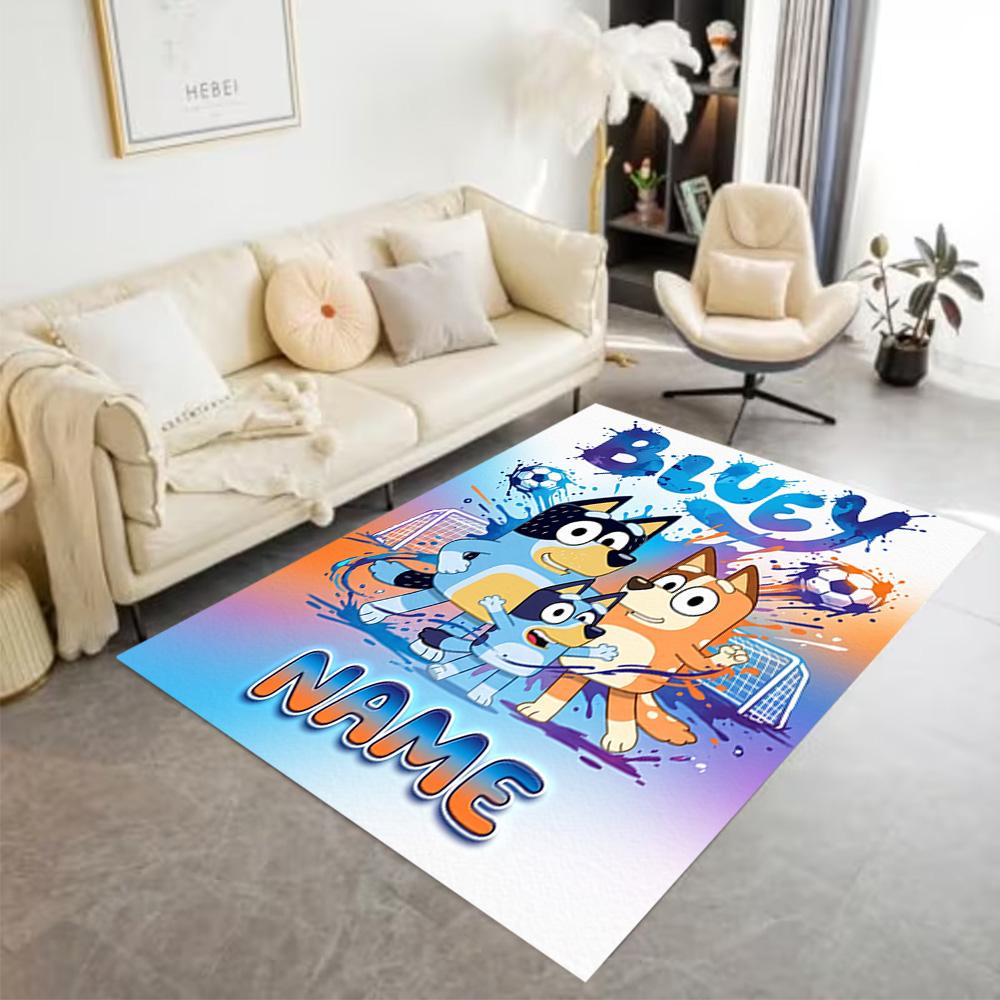 Colorful Animal Friends Customize Your Name Area Rug Design for Entryway Playrooms Kitchen Living Rooms Anti-slip Rug Office home decor
