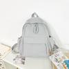 Solid Color Women's Backpack Large Capacity Student School Bag