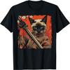 Siamese Cat Japanese Art Samurai Ukiyo-e Vintage T-Shirt for Men Women Kids