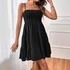 2025 Women's Summer One-Shoulder Textured Dress with Thin Straps