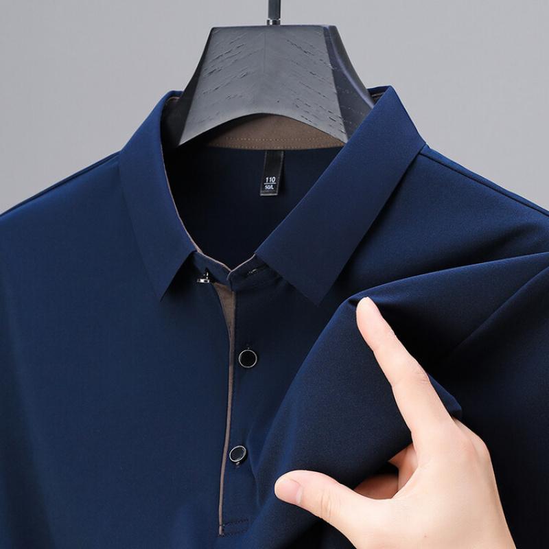 Summer New Men'S Short-Sleeve T-Shirt POLO Shirt Business Casual Fashion Versatile Short-Sleeve Tee For Middle-Aged Men