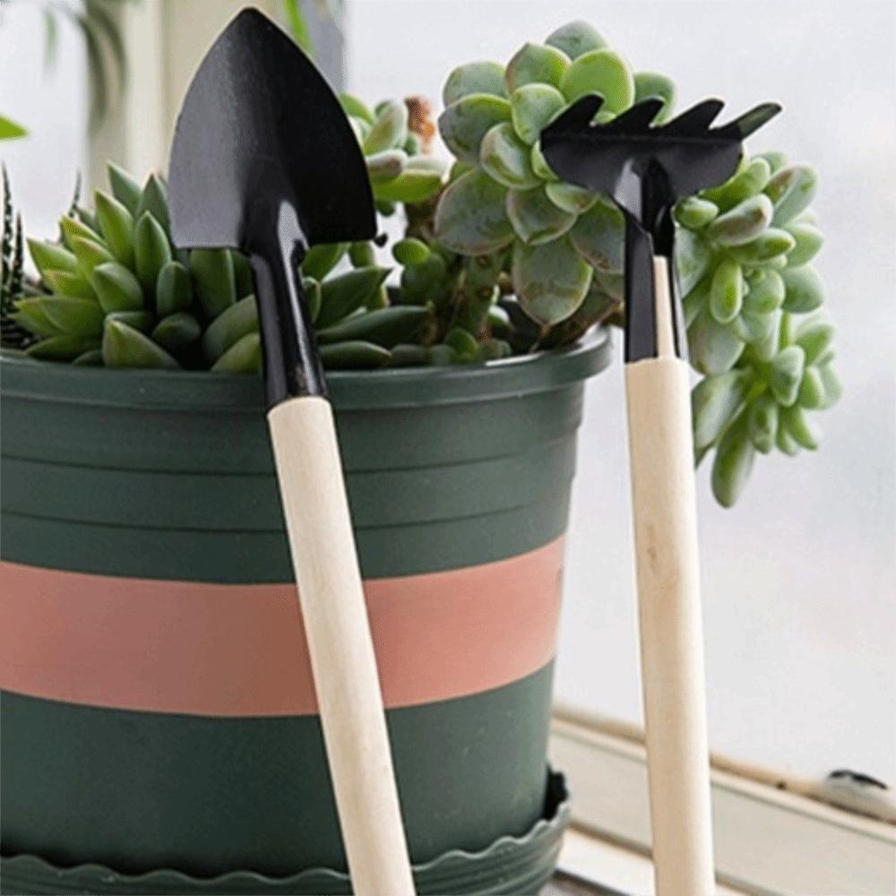 Set di attrezzi da giardinaggio mini multifunzione Pale da scavo per terreno Manico in legno Attrezzi manuali da giardinaggio Pala graduata Robusta