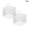 5/2Pcs Cake Packaging Box with Handle Transparent Dessert Gift Wrap Box Cupcake Container Wedding Birthday Party Decor Supplies