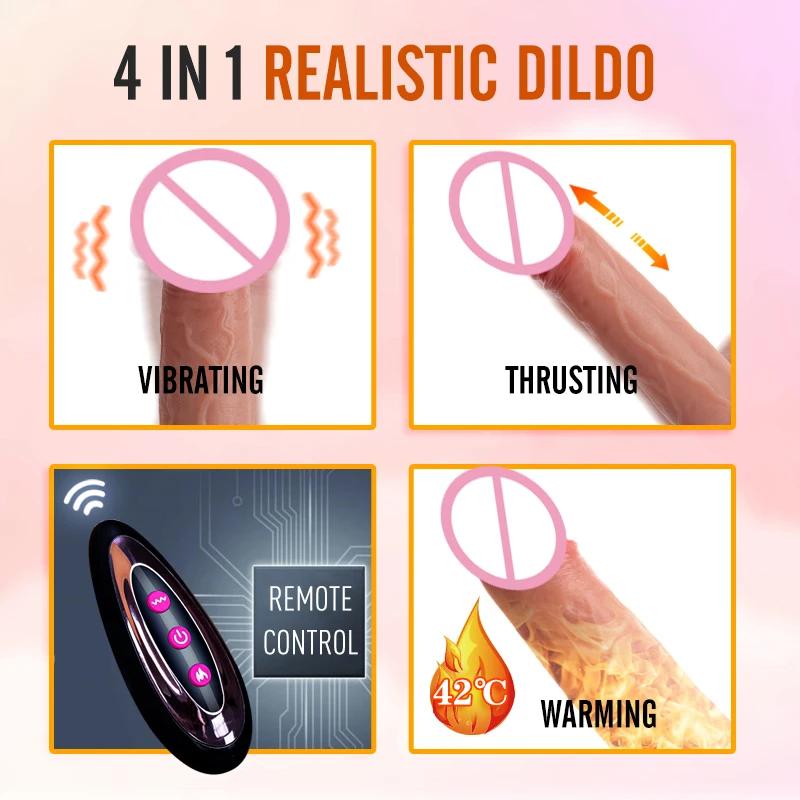 Female Masturbation Automatic Dildo Penis Vibrator Women Orgasm Rose Toy Adult Toy for Woman Sex Dildos Xxl Realistic To Pussy