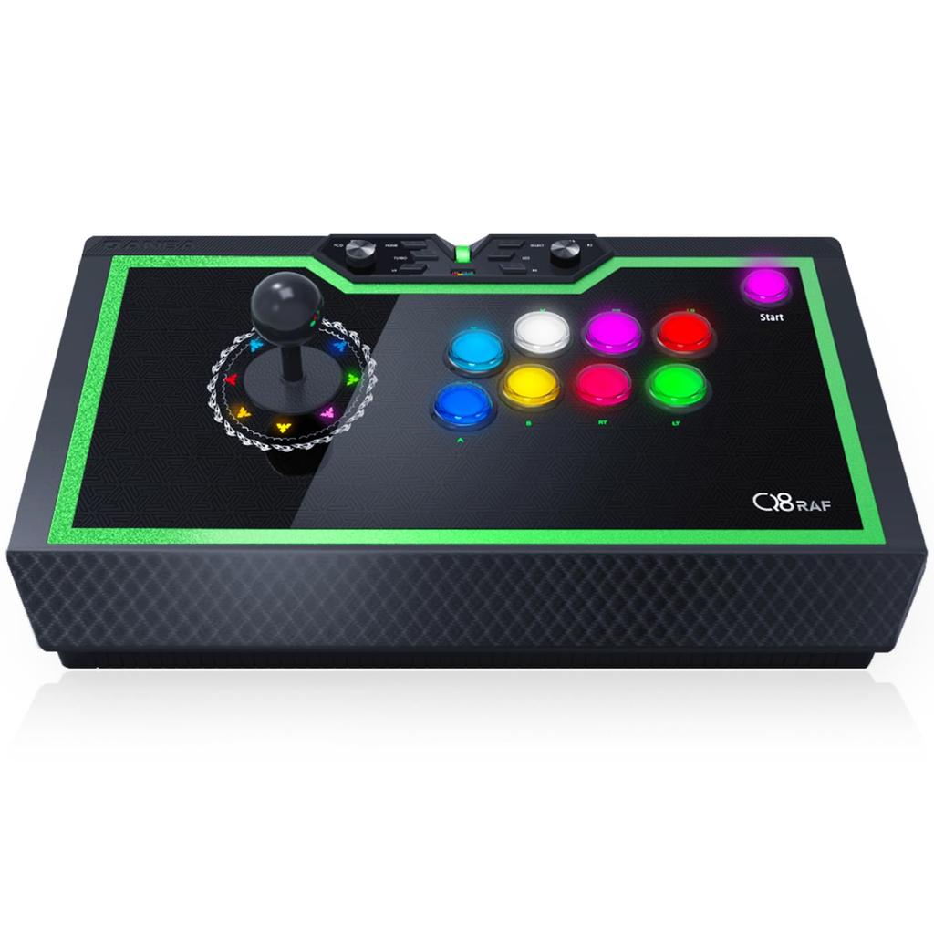 Qanba Q8 Silent Arcade Joystick Qanba Q8 Silent Arcade Joystick Gravity Mechanical Shaft Switch Silent Lever Gravity KS RGB LED model equipped with