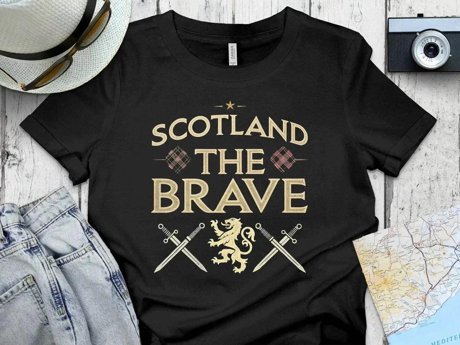 Scotland the Brave – Scottish Design Graphic T-Shirt XL
