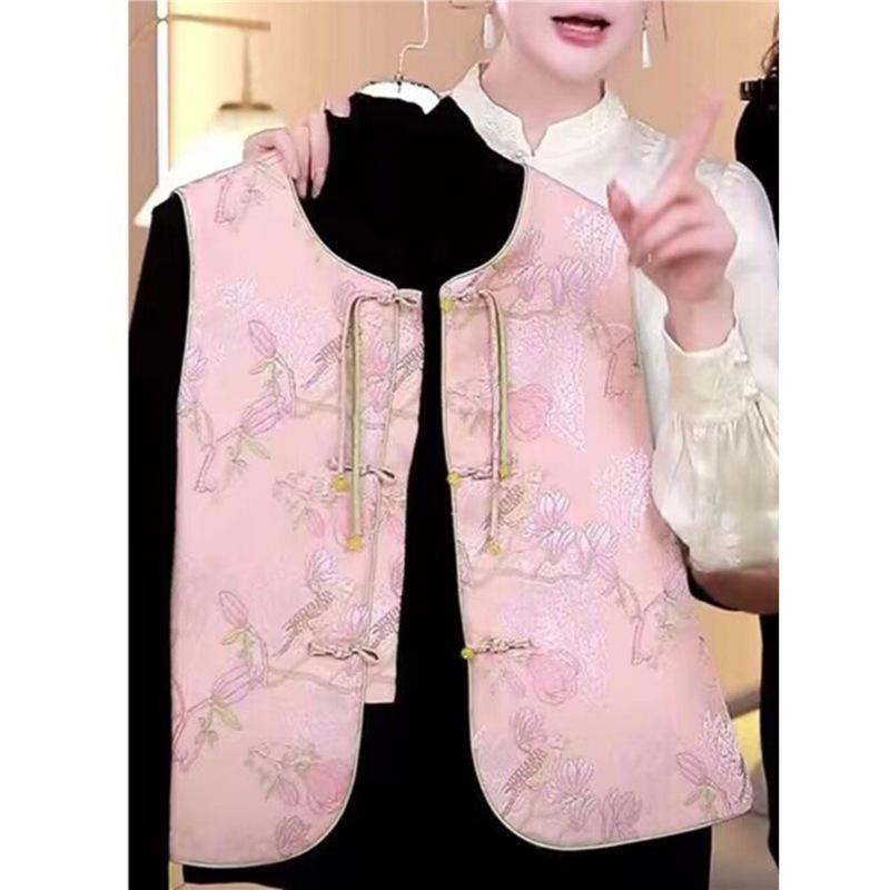 2025 New Jacquard Vest Women's Foreign Wear Fashion Vest Women's Vest