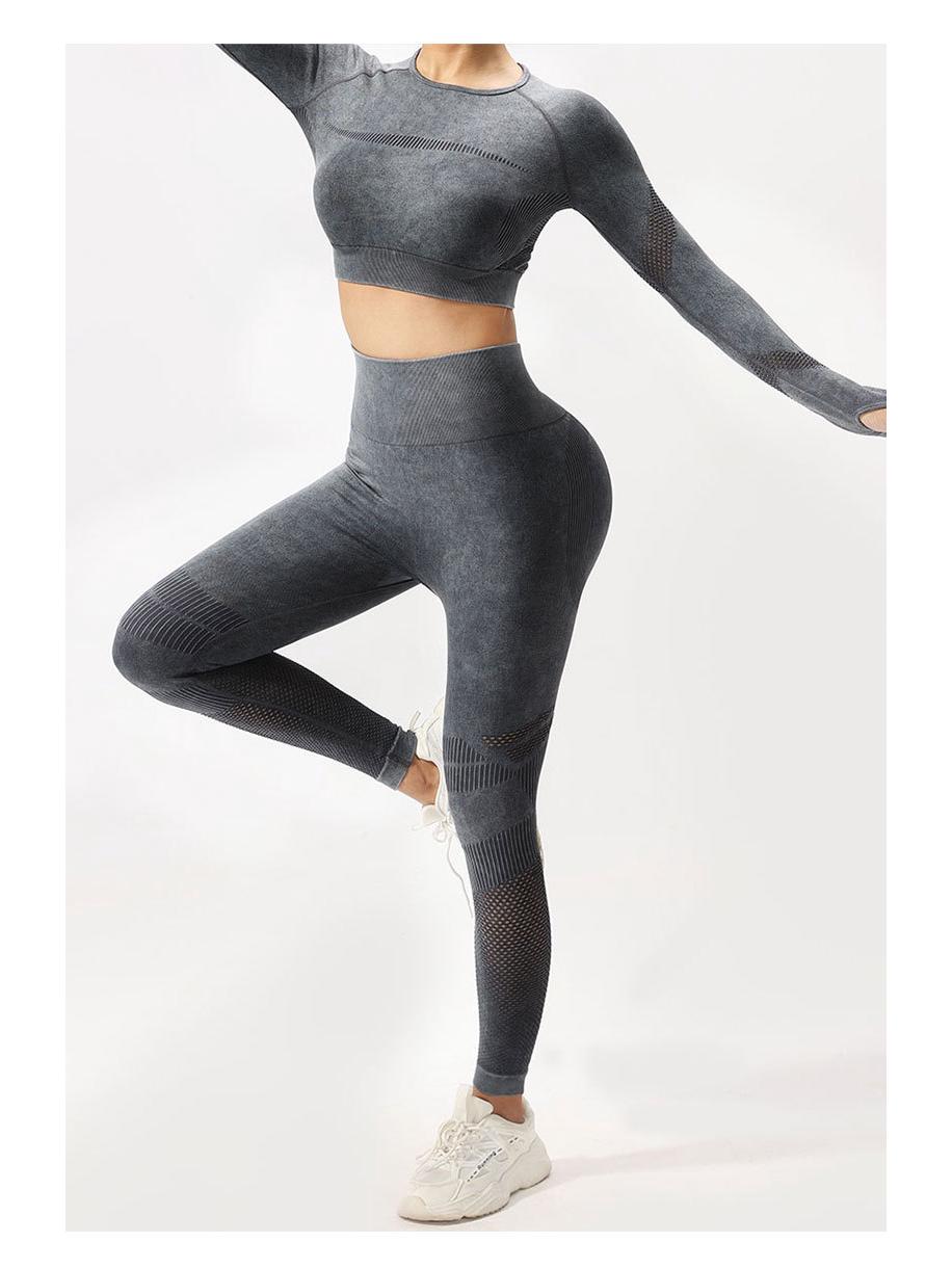 

Женский персиковый трансграничный фитнес-костюм: Быстросохнущие тайтсы для бега и бесшовные брюки для йоги Large