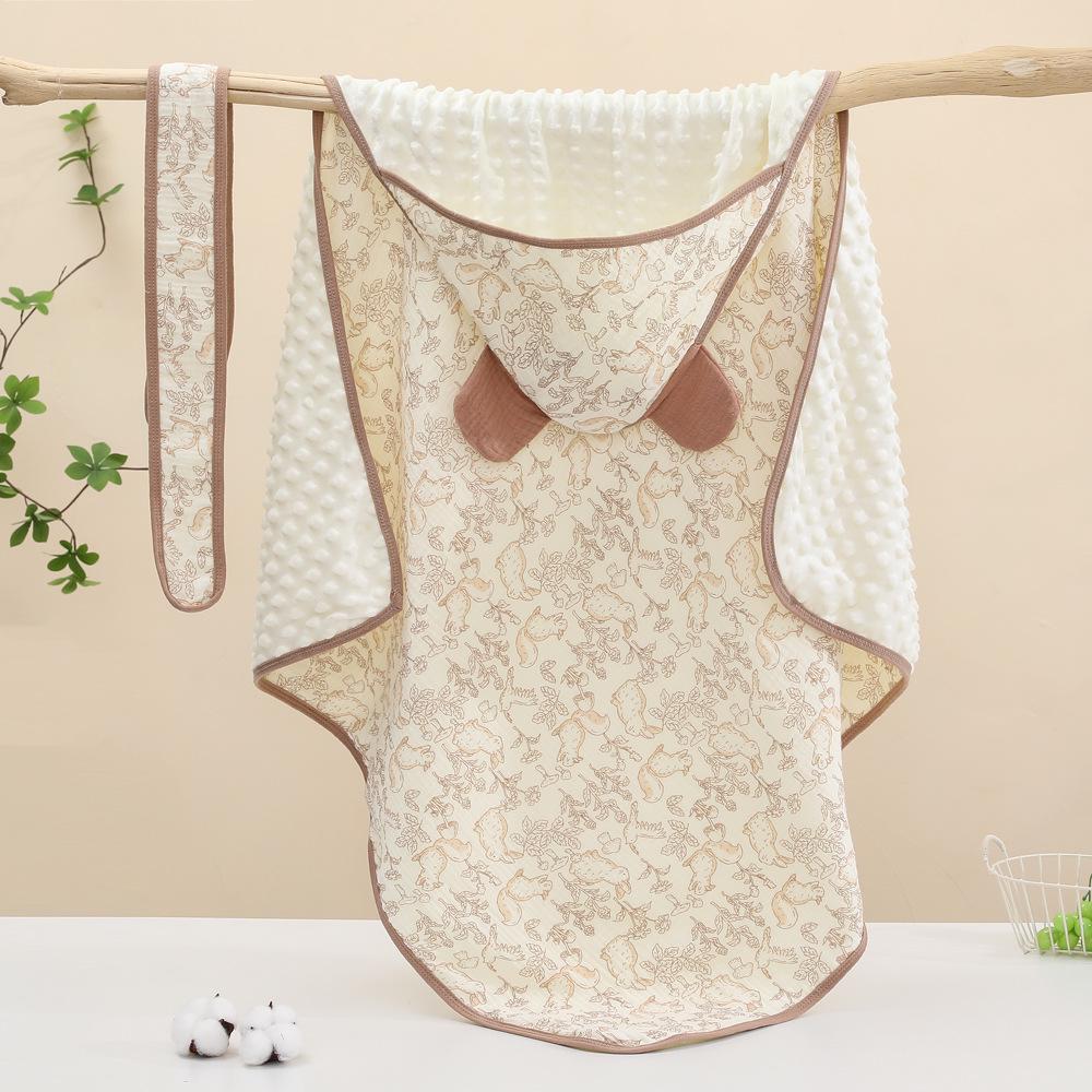 Newborn Lightweight Baby Blanket: Anti-Startle Bean Velvet Quilt for Spring & Autumn