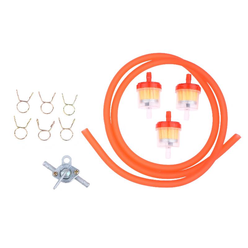 Fuel Switch Filter Kit 6mm Inline Fuel Filter For ATV Motorcycle Dirt Bike Go Kart Universal Fuel System Replacement Parts