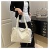 Spacious Faux Leather Tote Bag Zipper Closure Shoulder Handbag for Women