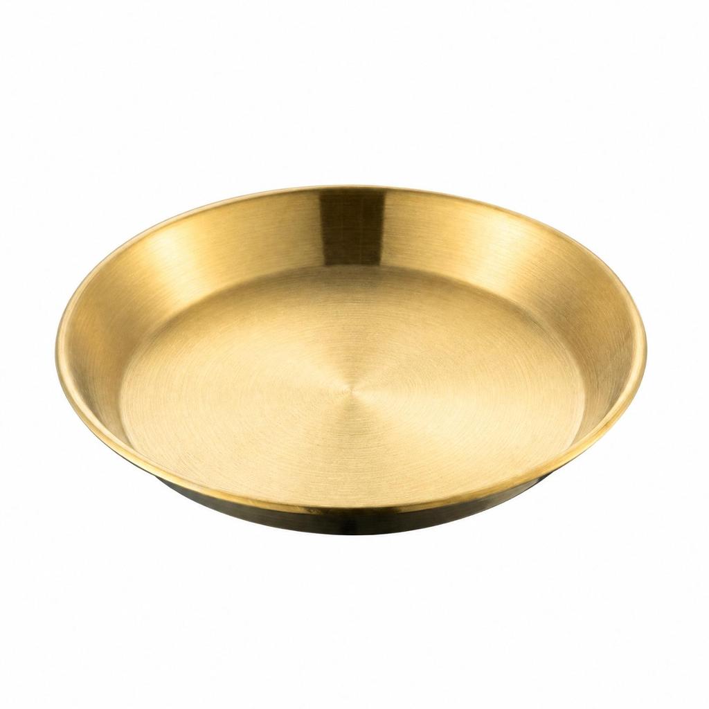 Stainless Steel Pizza Plate Food Safe Dinnerware for Everyday Dining, Catering