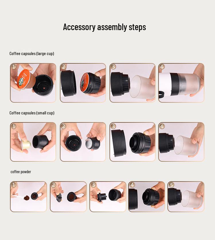 Wireless Portable Electric Capsule Coffee Maker for Americano & Espresso