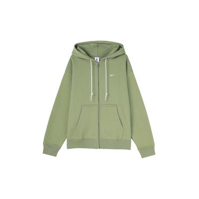 Veste à capuche zippée brodée Solo Swoosh Homme Vêtements d'extérieur Vert DR0404-386