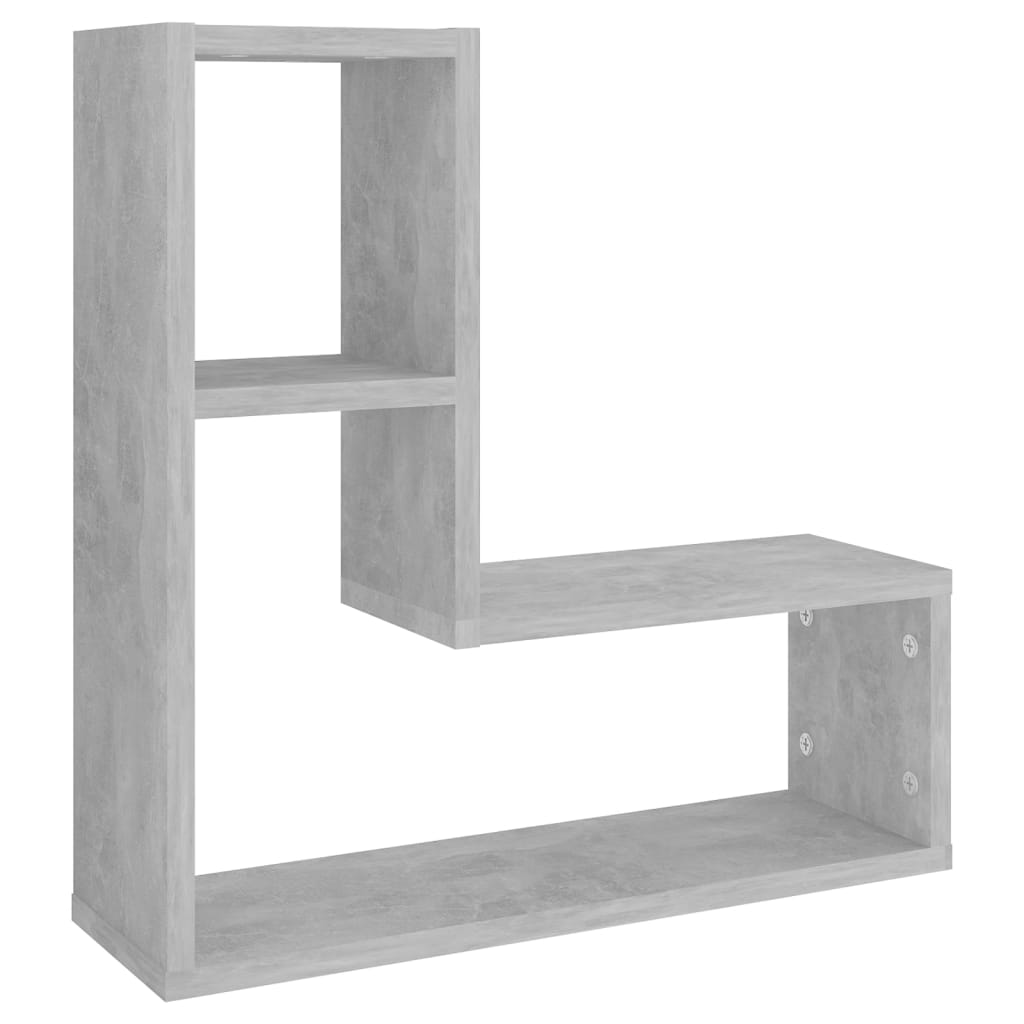 Wall Shelves 2 Pcs. Concrete Grey 50x15x50 cm Engineered Wood