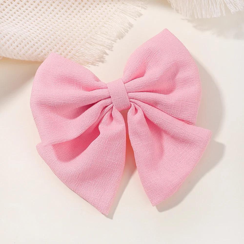 Elegant Floral Cotton Kids Bows Spring Butterfly Hair Clip Print Barrette For Women Girls Sweet Hairpin Accessories