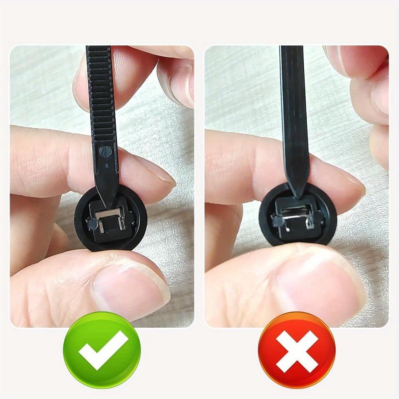 50pcs 100pcs Universal Cable Ties Through Pins Buckles Leaf Plates Base Plates Strong Locking Secure Wire Management for Home Office Automotive