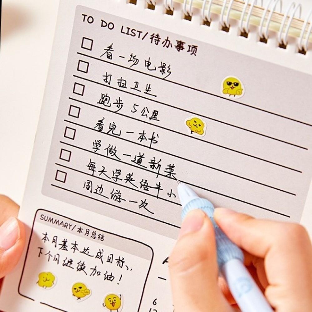 2026 Mini Tischkalender Cartoon Pferd 2026 Spiralbindungskalender Tragbarer Desktop-Kalender Zuhause