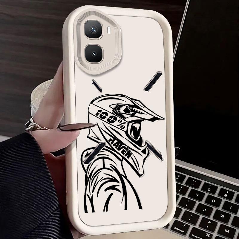 Flexible Silicone Case For Infinix GT 50 Pro GT 30 Protective Cover Shockrpoof Driver Print Pattern Funda