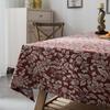 Plant Flower And Bird Tablecloth American Country Tablecloth Imitation Fabric Art Orange Printing Rectangle