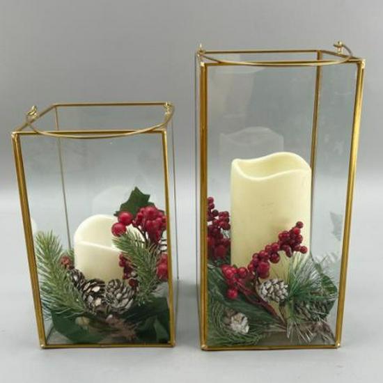 

European Candlestick Dining Table Ornament for Weddings and Birthdays Copper 11*11*13cm
