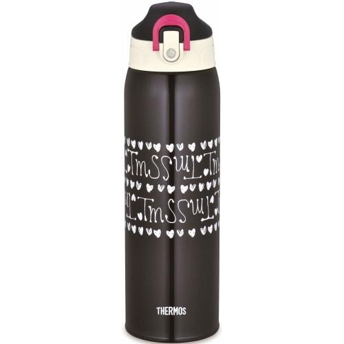 Thermos Water Bottle Vacuum Insulated 2-Way Bottle 1.0L/1.03L Chocolate Heart FHO-1001WF CH-H