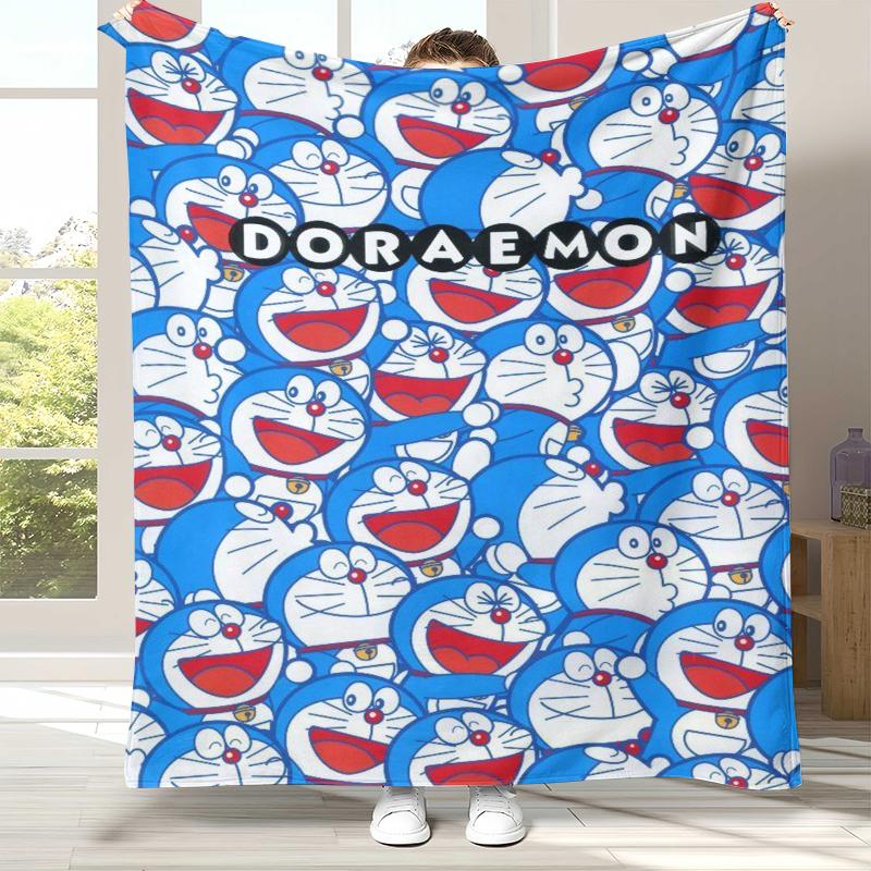 Dream Doraemon Cartoon Flannel Blanket,Ultra Soft Warm Plush Throw for Home Bedroom Bed Sofa Cover Office Picnic Gift Kids
