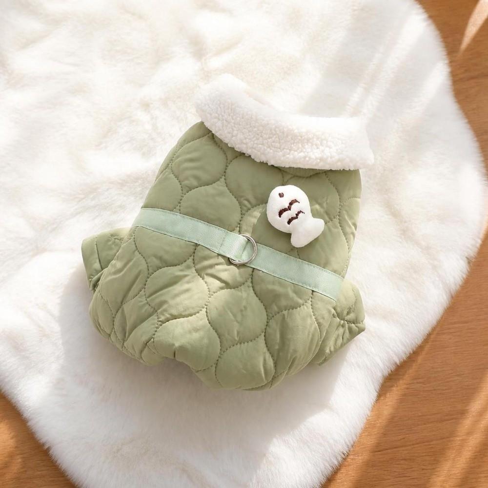 Plush Dog Warm Clothes Windproof Dog Vest Coat Fashion Dog Bodysuit Cat