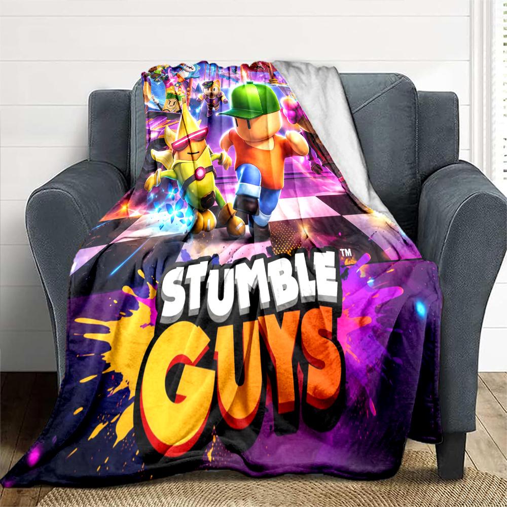 Stumble Guys Flannel Blanket, High quality Comfortable for All Seasons, Home Decor, Warmth and Comfort