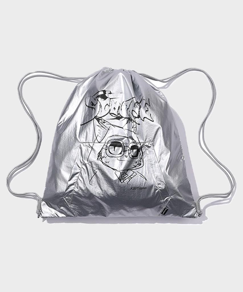 Scoupe Graphic String Gym Sack_Silver